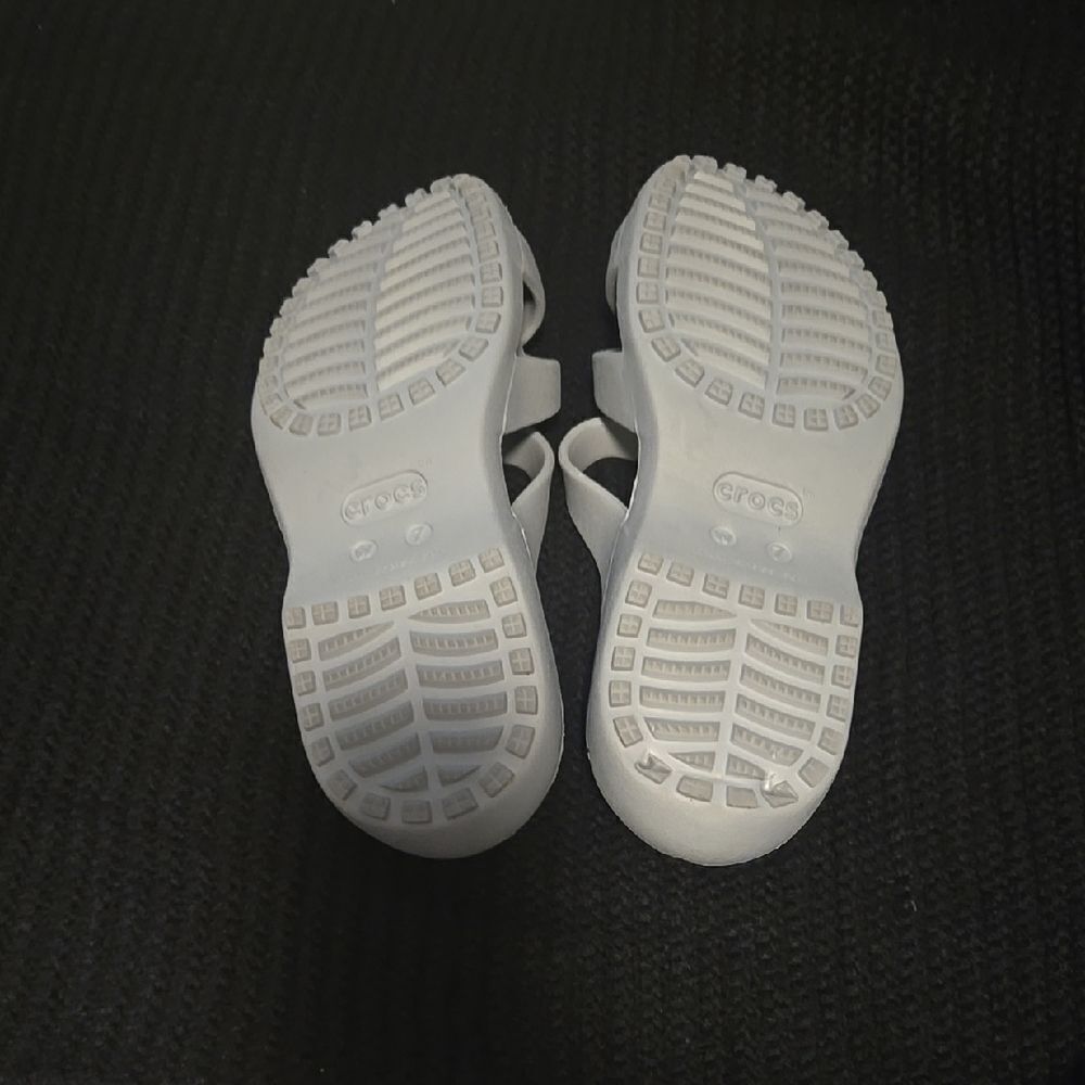 Crocs Women's Purple and Gray Sandals - Picture 3 of 5